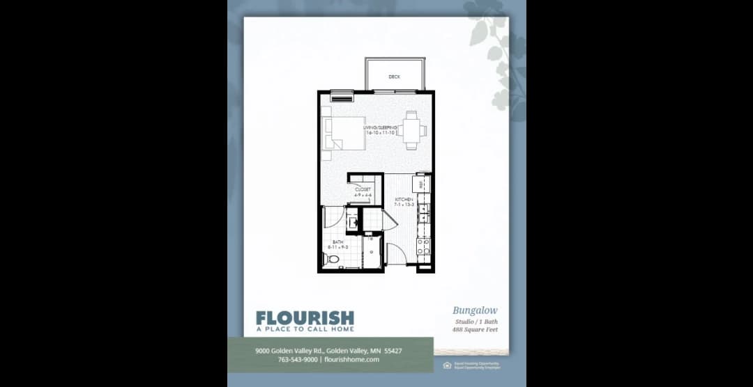 Flourish Senior Living floor plan 4